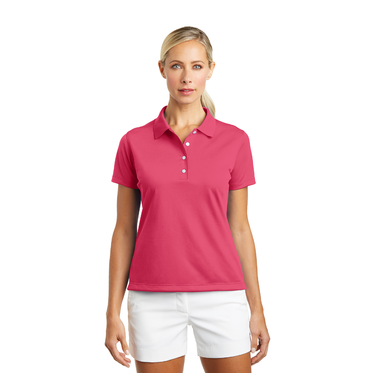 Nike Women's Tech Basic Dri-FIT Embroidered Polo - Team Red
