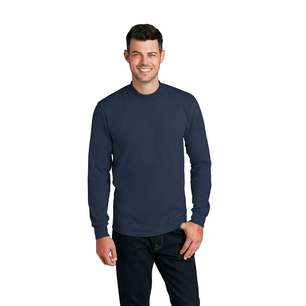 Port & Company Essential Mock Turtleneck Decorated - White