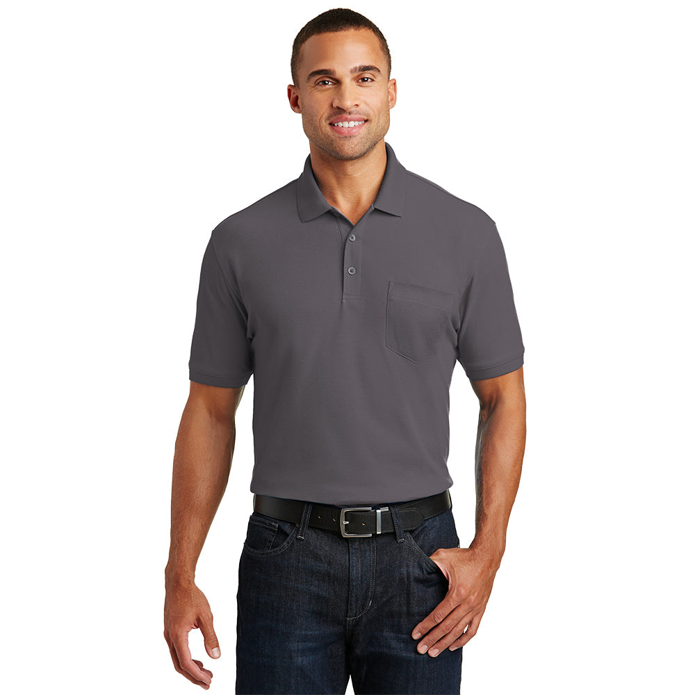 Port Authority Core Classic Pique Pocket Embroidered Polo
