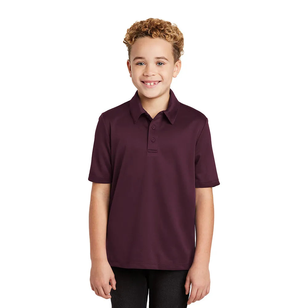 Port Authority Youth Silk Touch Performance Embroidered Polo