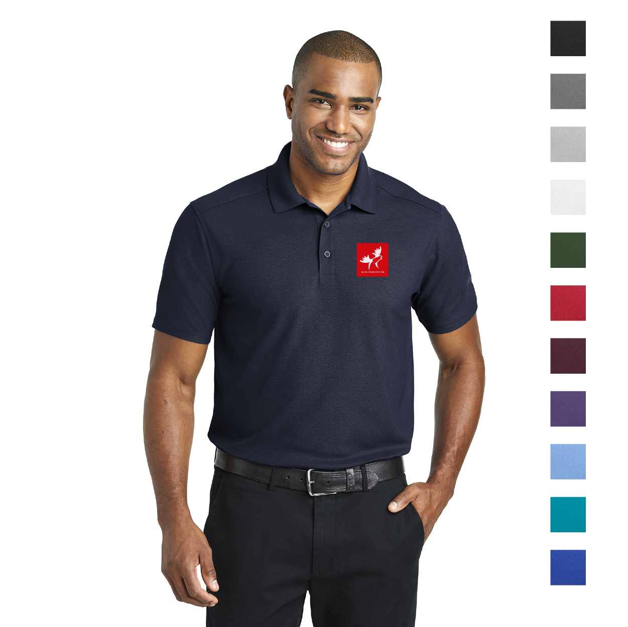 Port Authority EZPerformance Pique Embroidered Polo - White