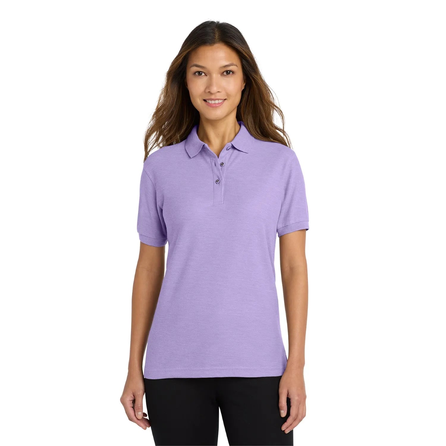 Port Authority Women's Silk Touch Embroidered Polo - Purple