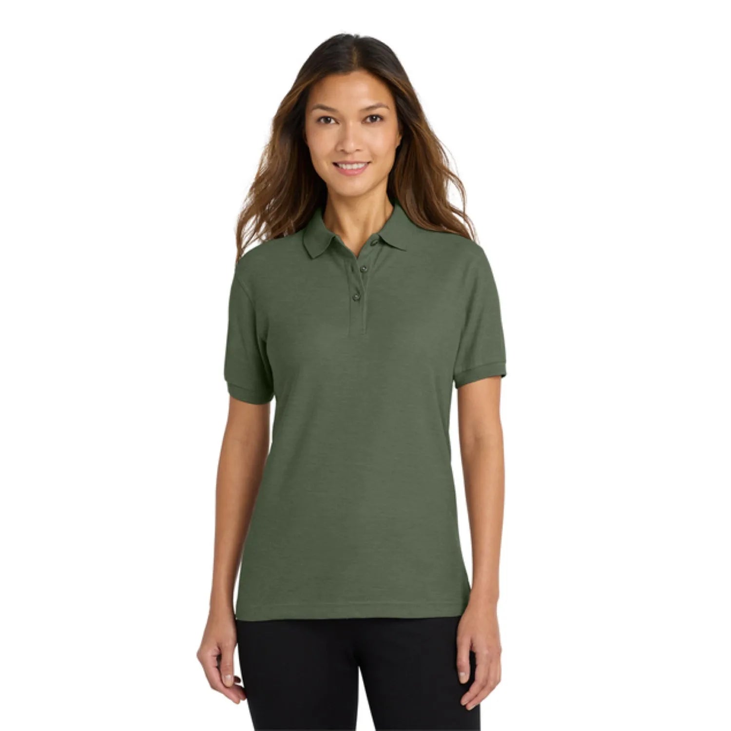 Port Authority Women's Silk Touch Embroidered Polo - Clover Green