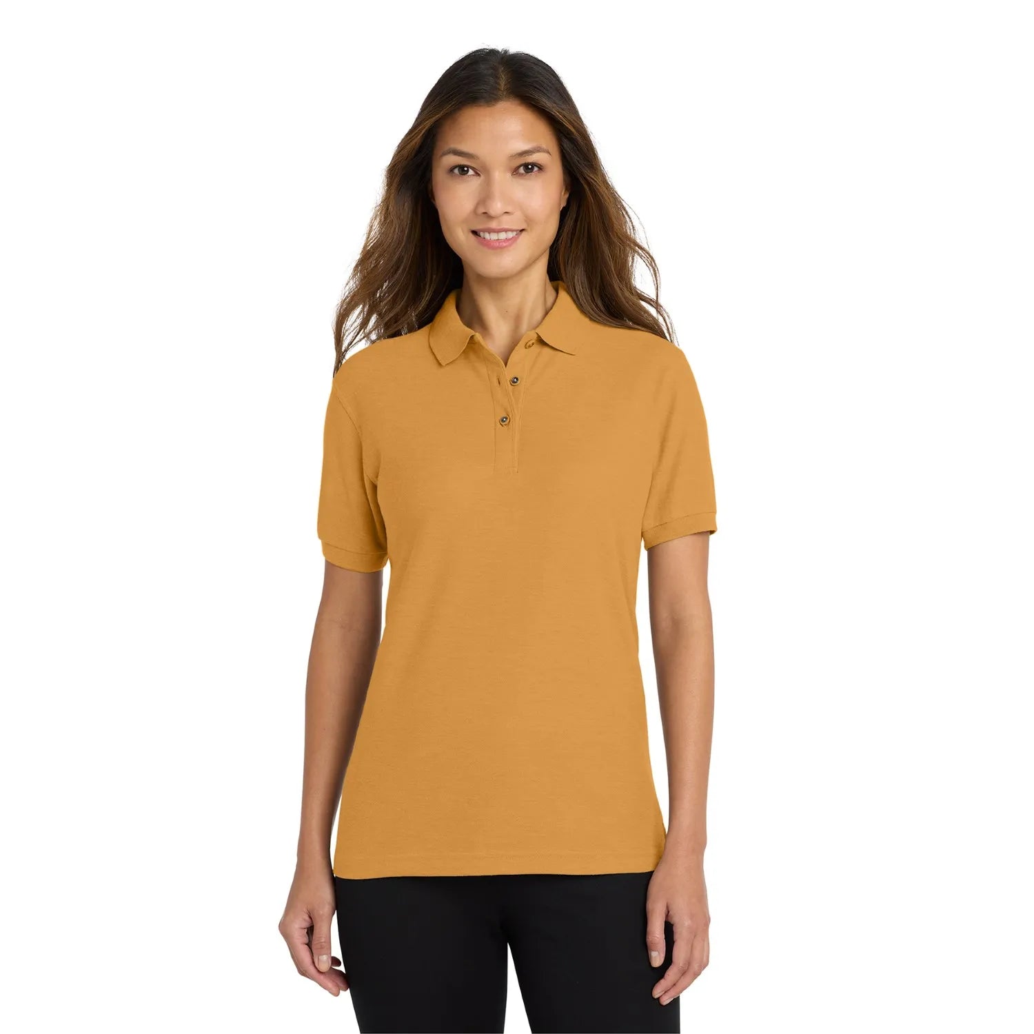 Port Authority Women's Silk Touch Embroidered Polo - Gold