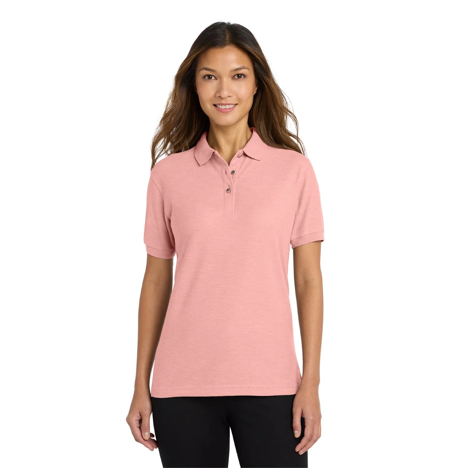 Port Authority Women's Silk Touch Embroidered Polo - Light Pink