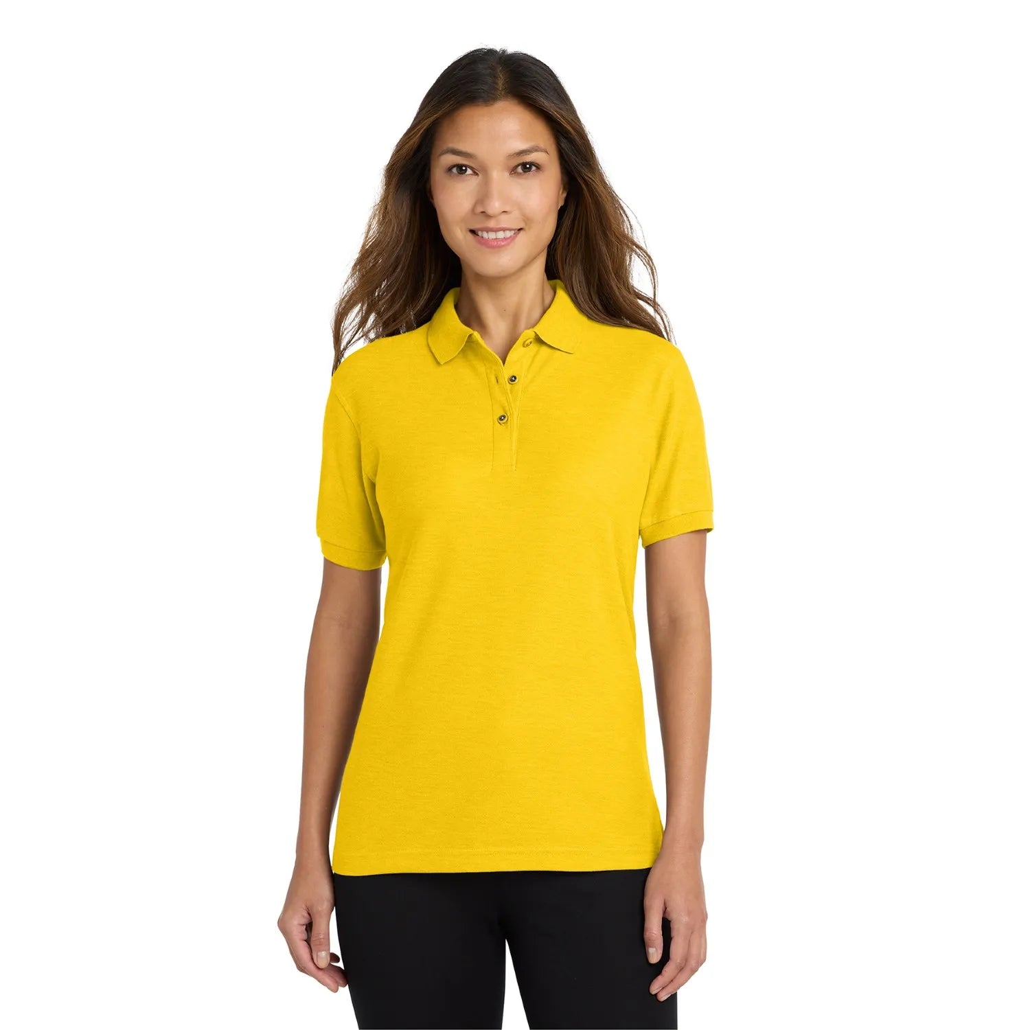 Port Authority Women's Silk Touch Embroidered Polo - Sunflower Yellow