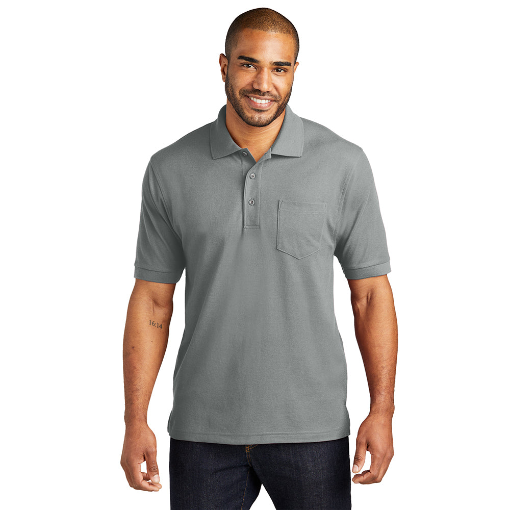 Port Authority Silk Touch Embroidered Polo with Pocket