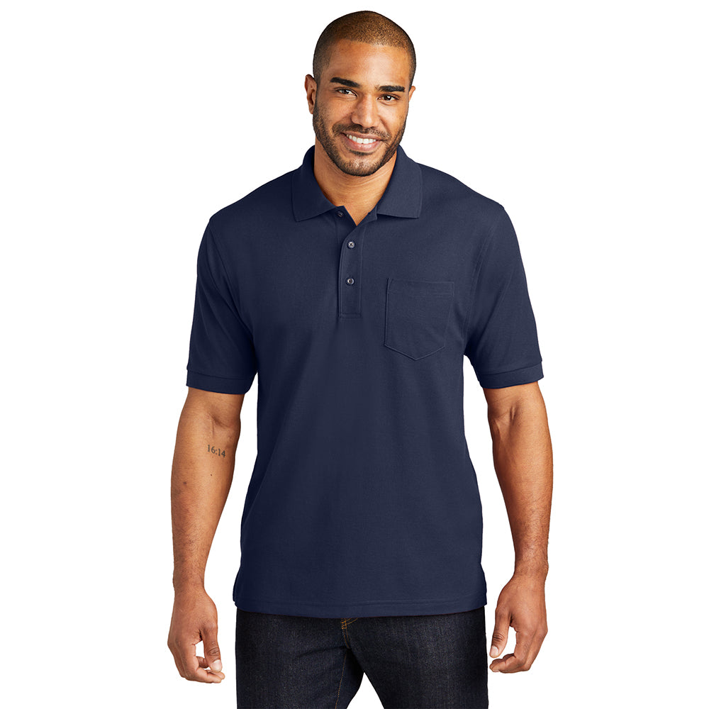 Port Authority Silk Touch Embroidered Polo with Pocket
