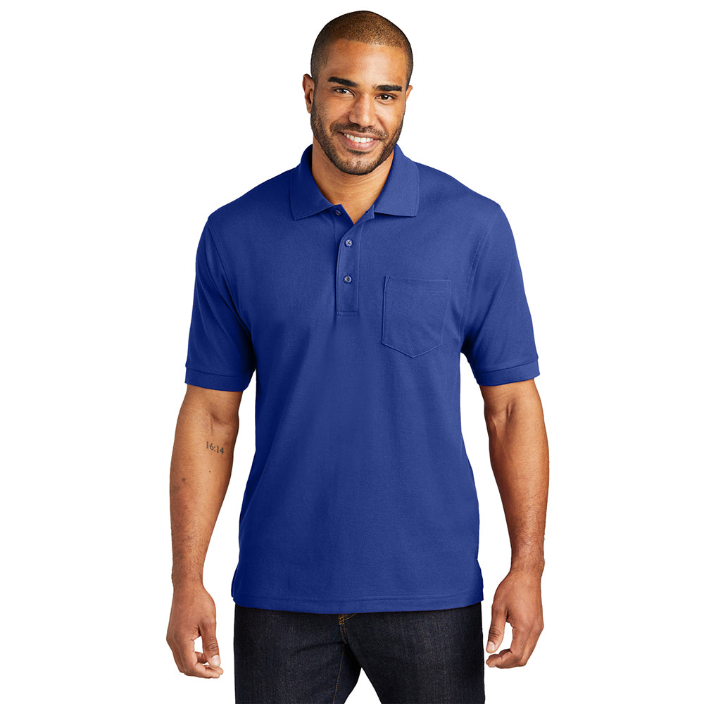 Port Authority Silk Touch Embroidered Polo with Pocket