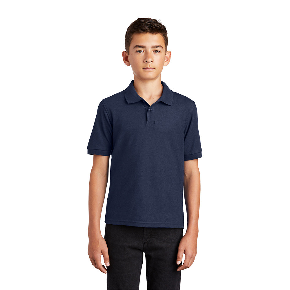 Port Authority Youth Silk Touch Embroidered Polo