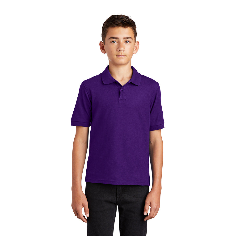 Port Authority Youth Silk Touch Embroidered Polo