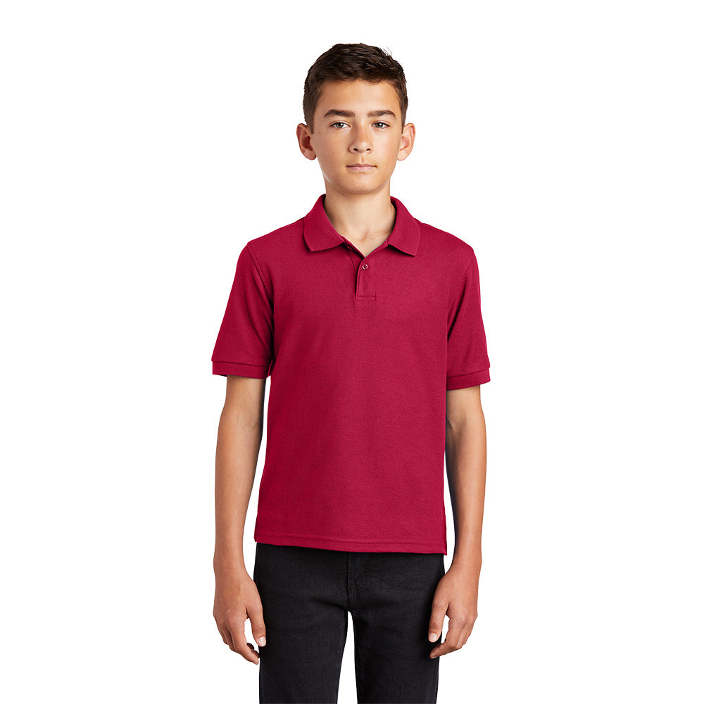 Port Authority Youth Silk Touch Embroidered Polo