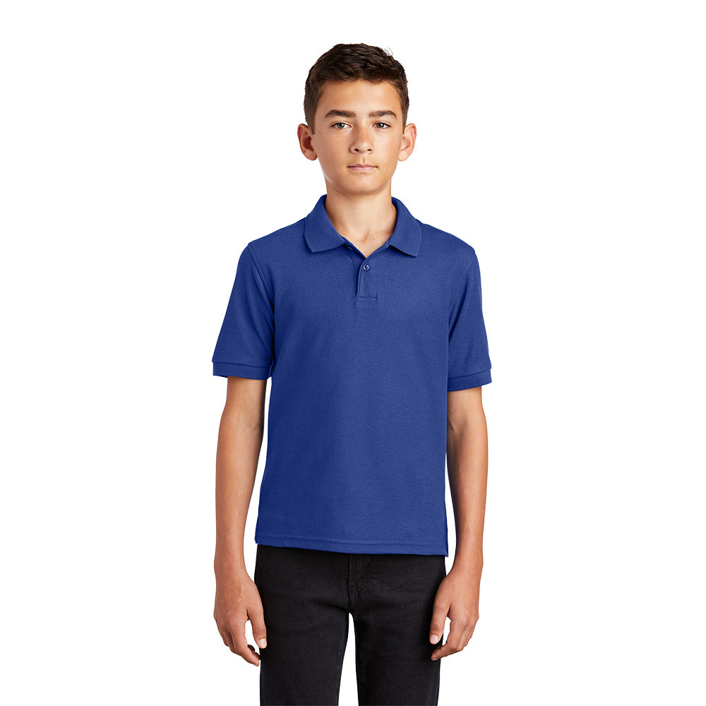 Port Authority Youth Silk Touch Embroidered Polo