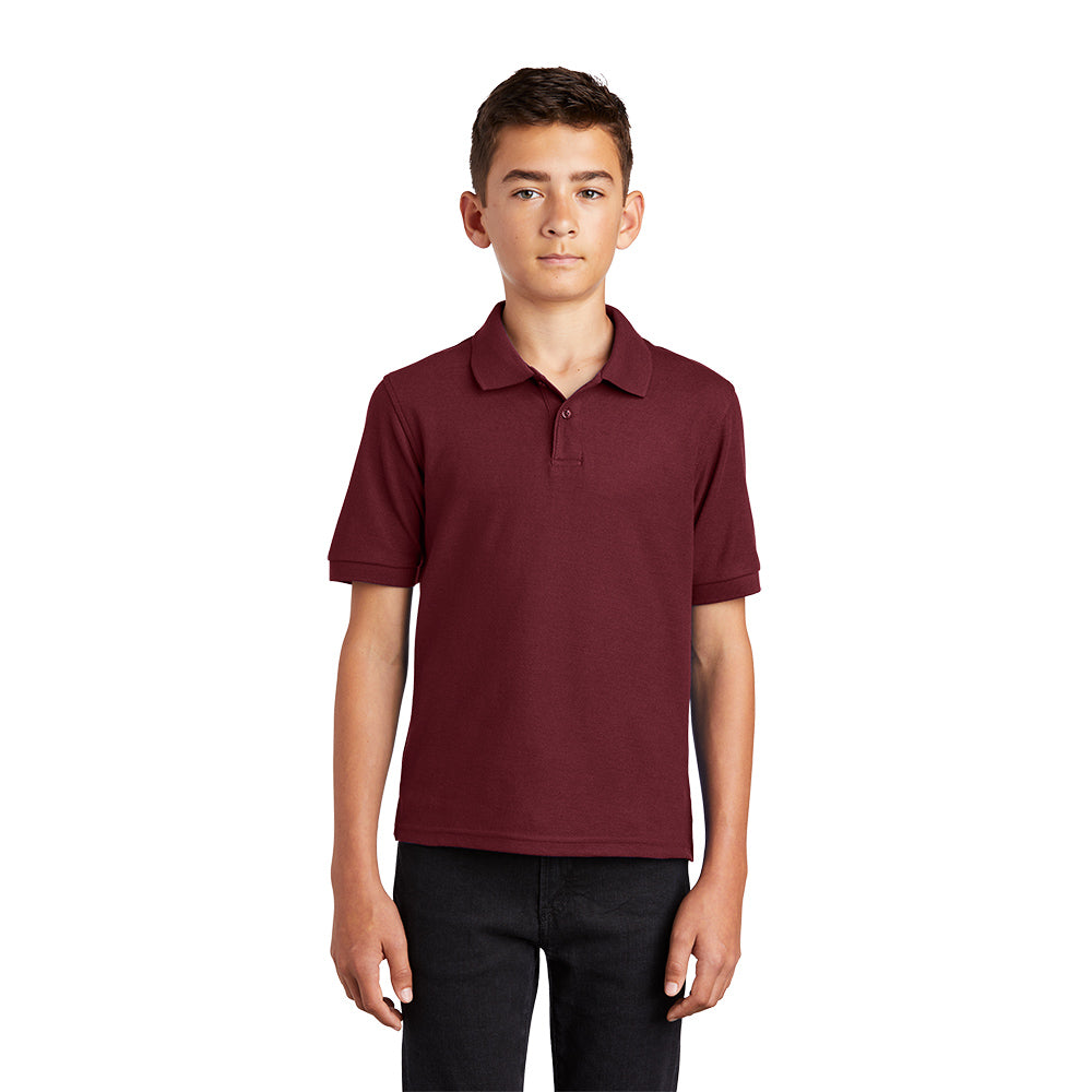 Port Authority Youth Silk Touch Embroidered Polo