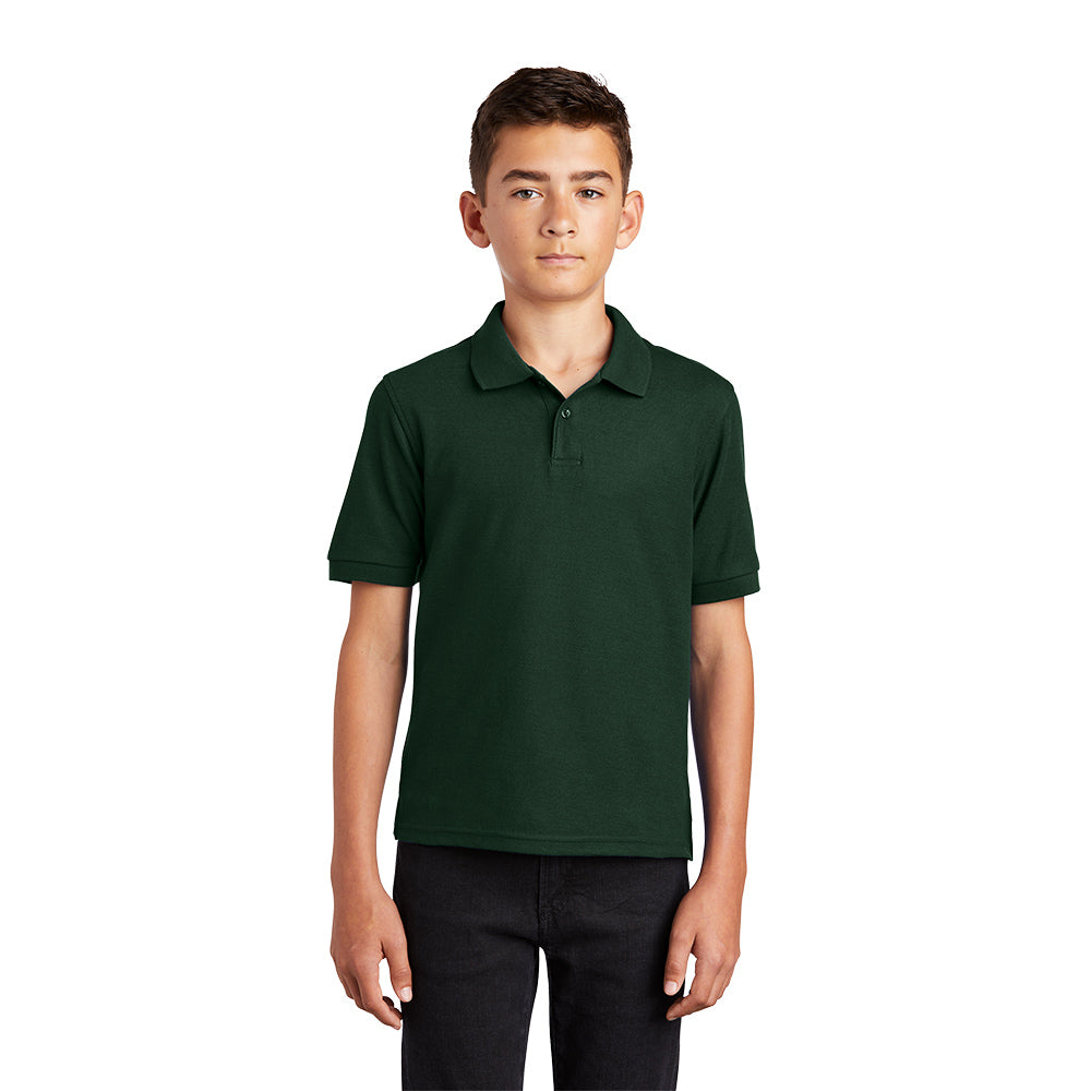 Port Authority Youth Silk Touch Embroidered Polo