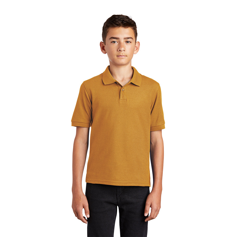 Port Authority Youth Silk Touch Embroidered Polo