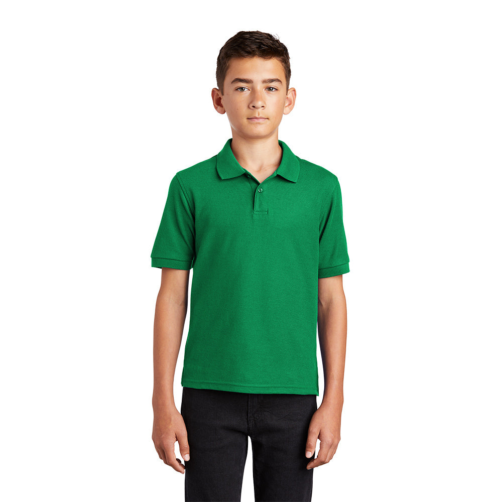 Port Authority Youth Silk Touch Embroidered Polo