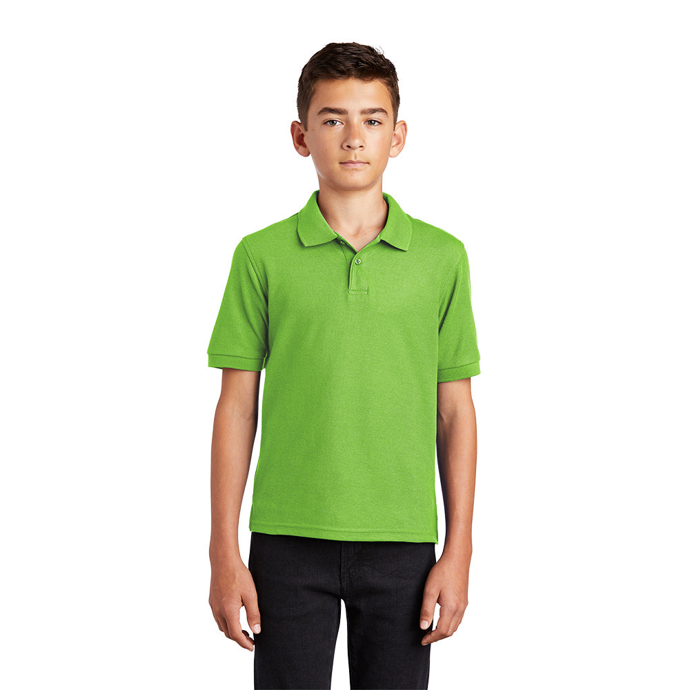 Port Authority Youth Silk Touch Embroidered Polo