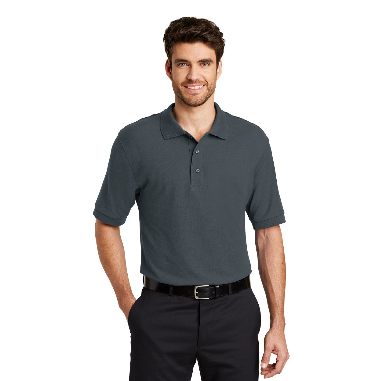 Port Authority Silk Touch Embroidered Polo - Bright Lavender Purple (PMS 2635C)