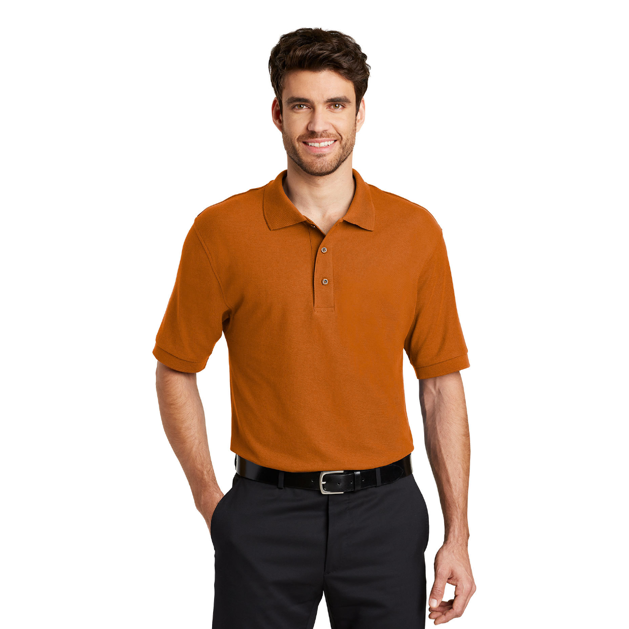 Port Authority Silk Touch Embroidered Polo - Gold (PMS 143C)
