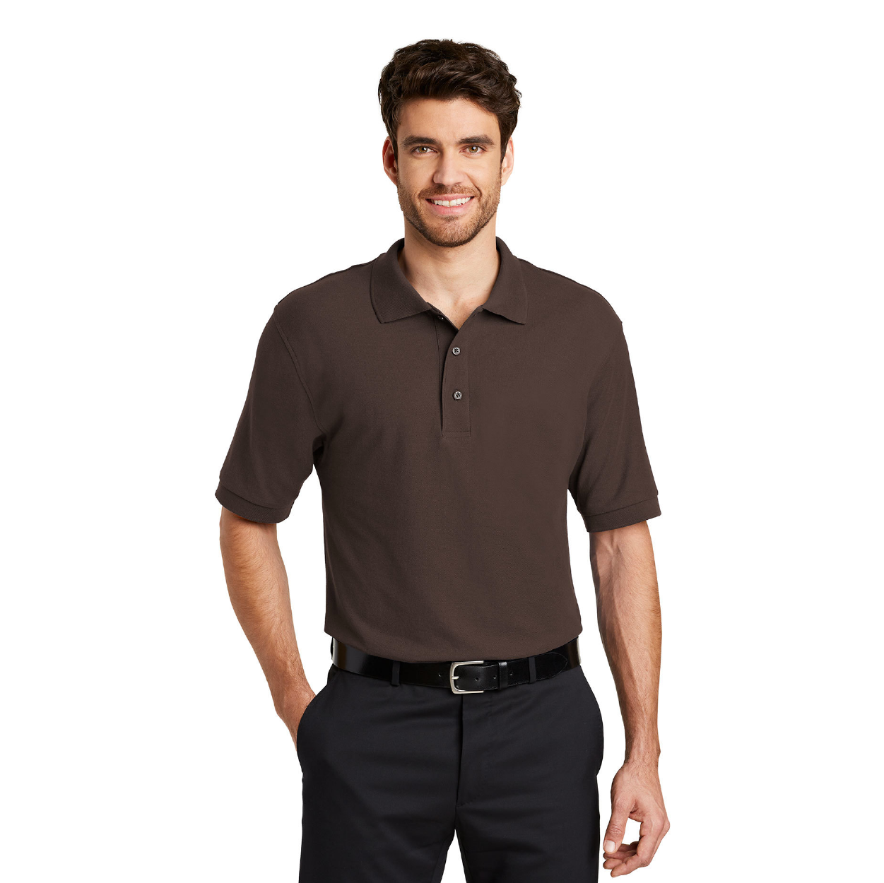 Port Authority Silk Touch Embroidered Polo - Hibiscus Pink (PMS 2348C)
