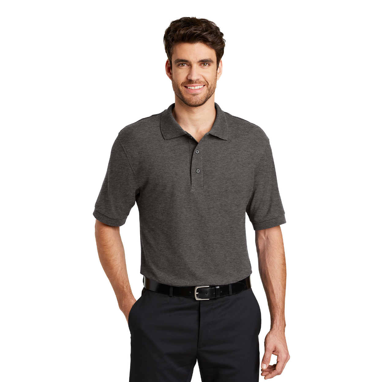 Port Authority Silk Touch Embroidered Polo - Kelly Green (PMS 341C)