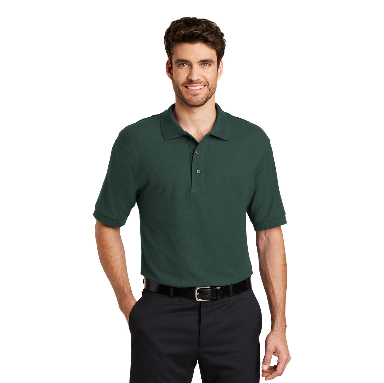 Port Authority Silk Touch Embroidered Polo - Purple (PMS 7679C)