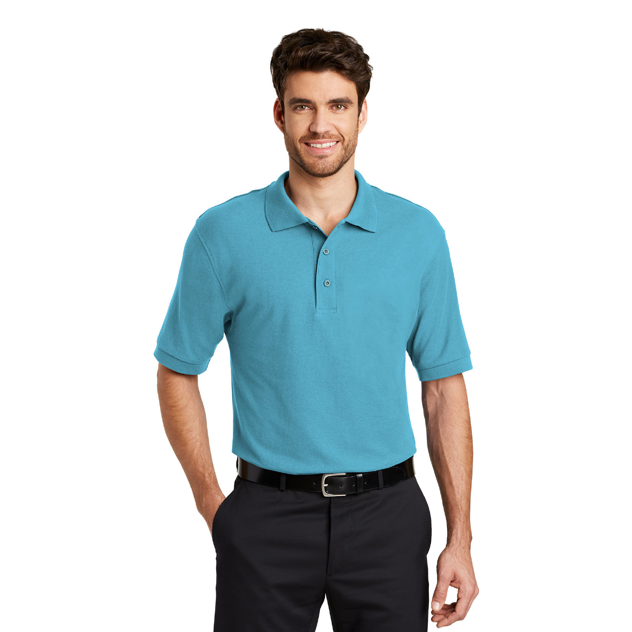 Port Authority Silk Touch Embroidered Polo - Stone Bronw (PMS 452 C)