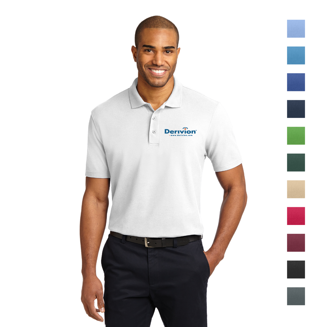 Port Authority Stain-Release Embroidered Polo - Black