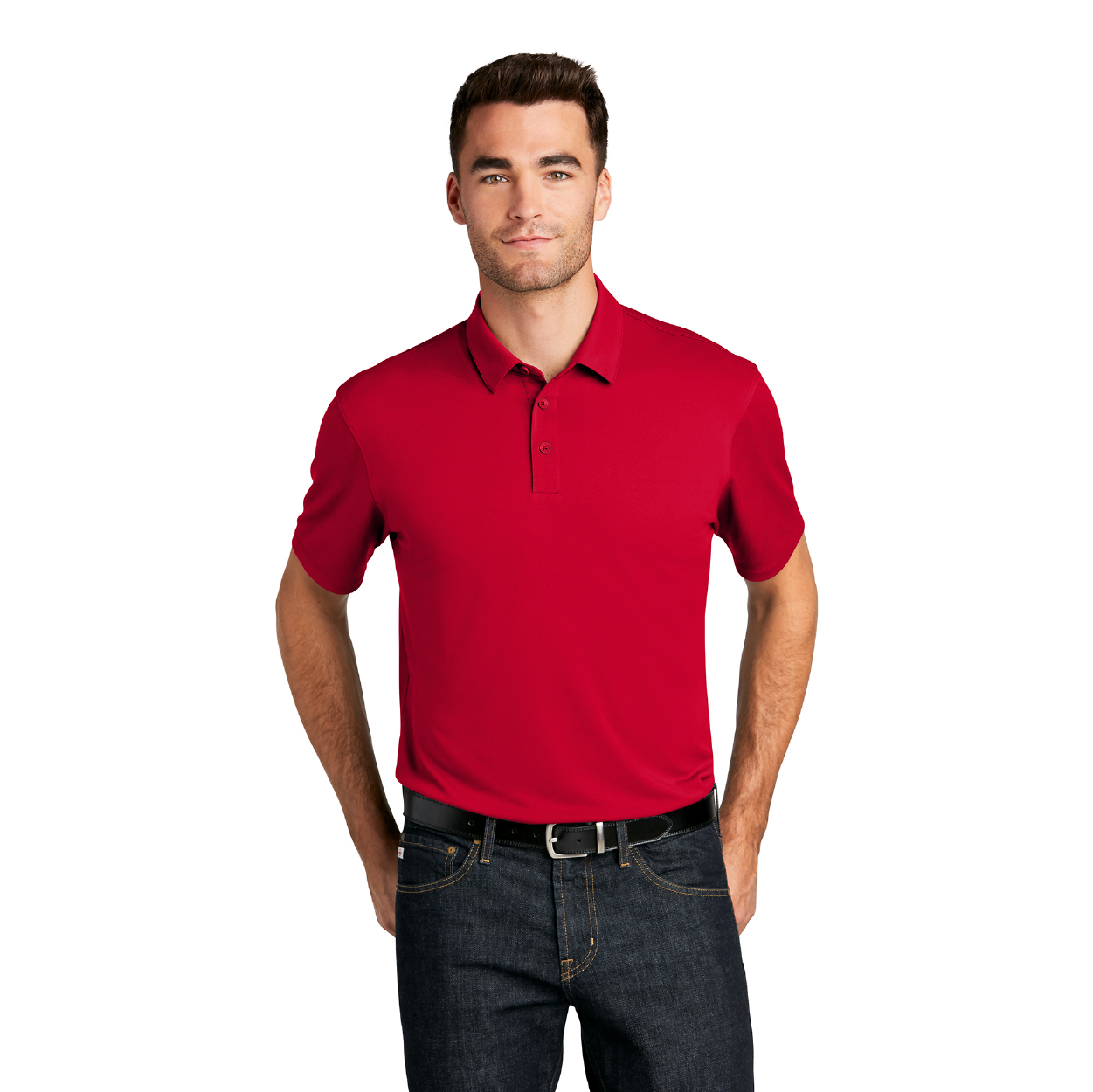 Port Authority UV Choice Pique Embroidered Polo - Rich Red