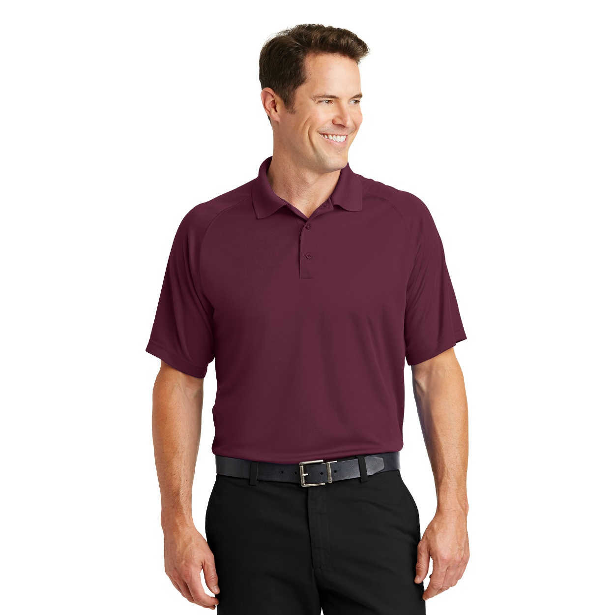 Sport-Tek Dry Zone Raglan Embroidered Polo - Kelly Green