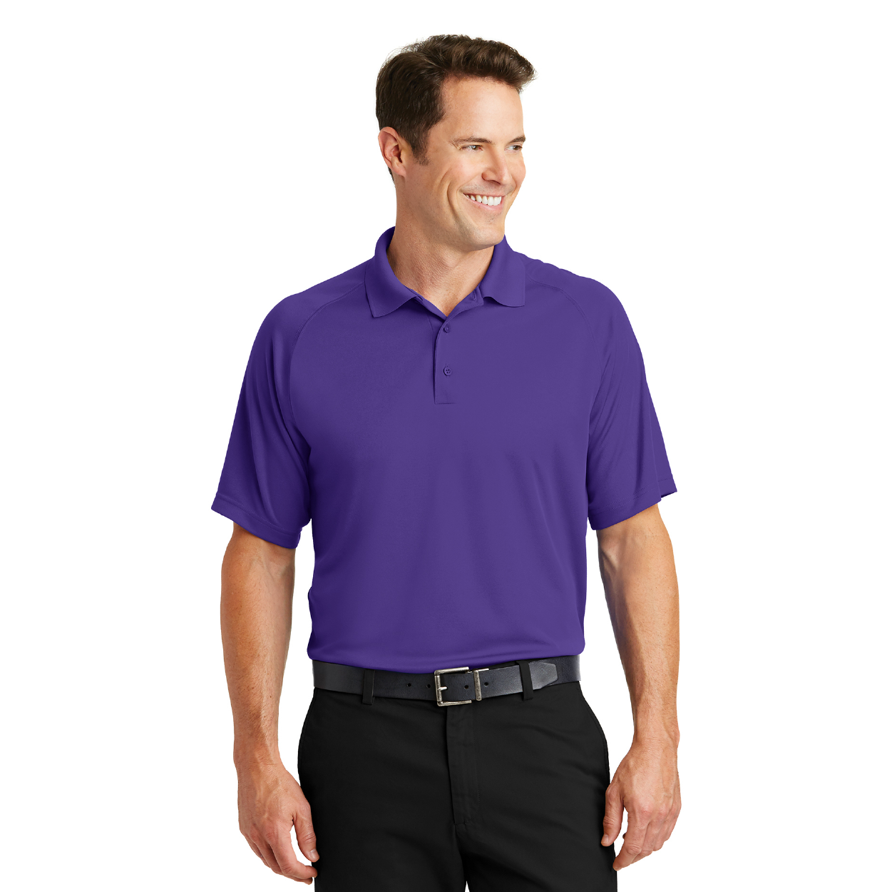 Sport-Tek Dry Zone Raglan Embroidered Polo - White