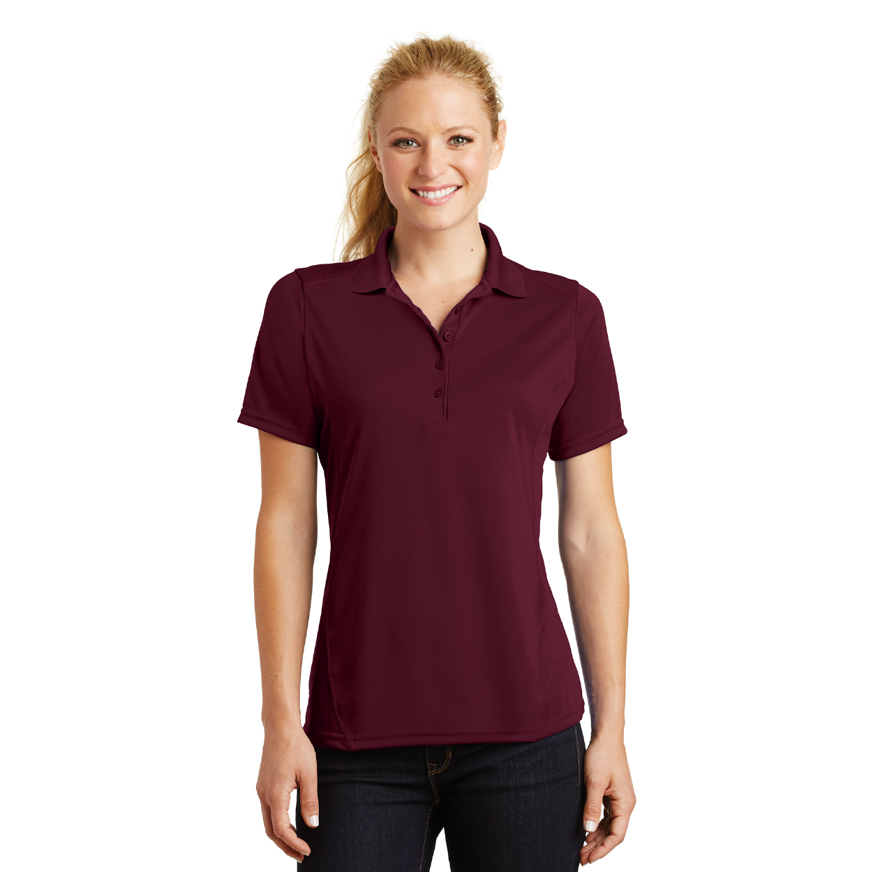 Sport-Tek Women's Dry Zone Raglan Accent Embroidered Polo - Kelly Green