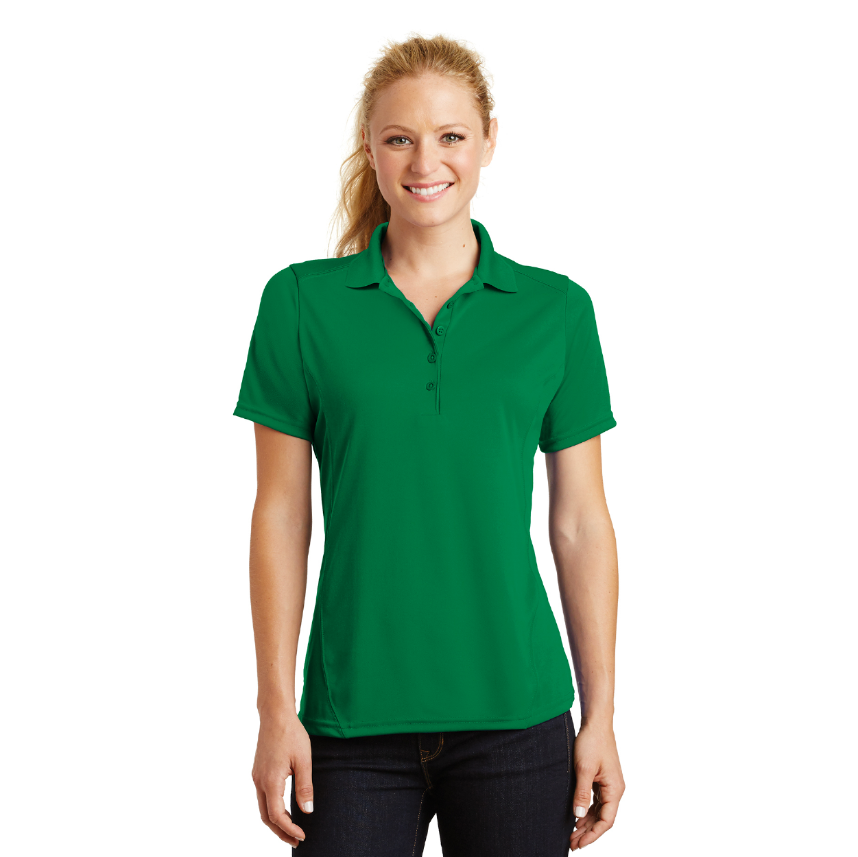 Sport-Tek Women's Dry Zone Raglan Accent Embroidered Polo - Purple