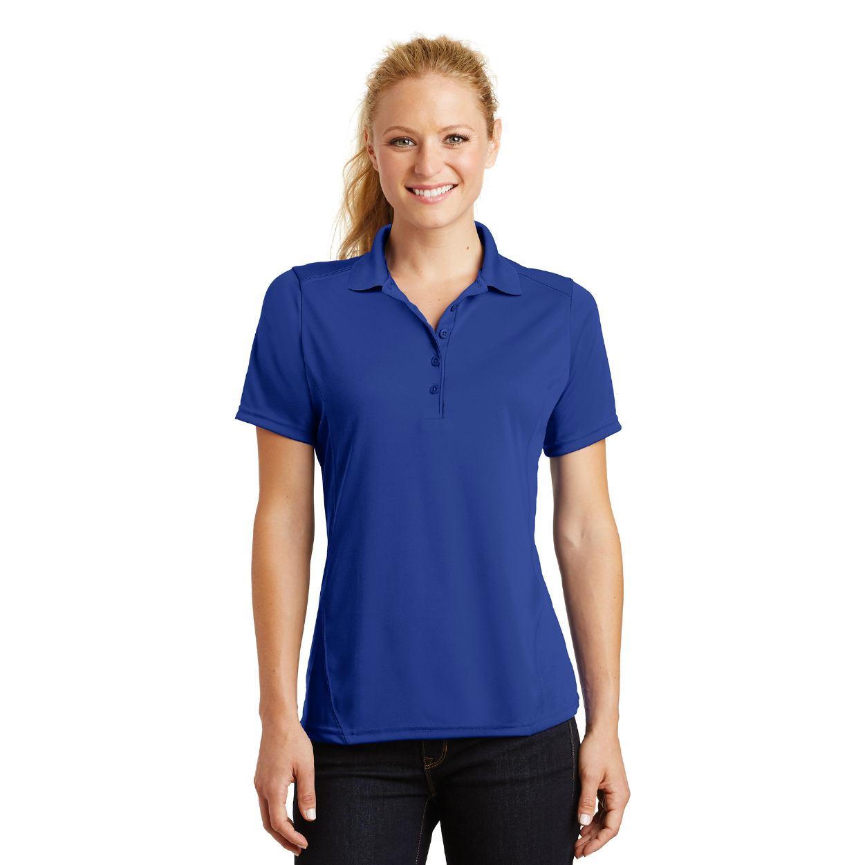 Sport-Tek Women's Dry Zone Raglan Accent Embroidered Polo - True Red