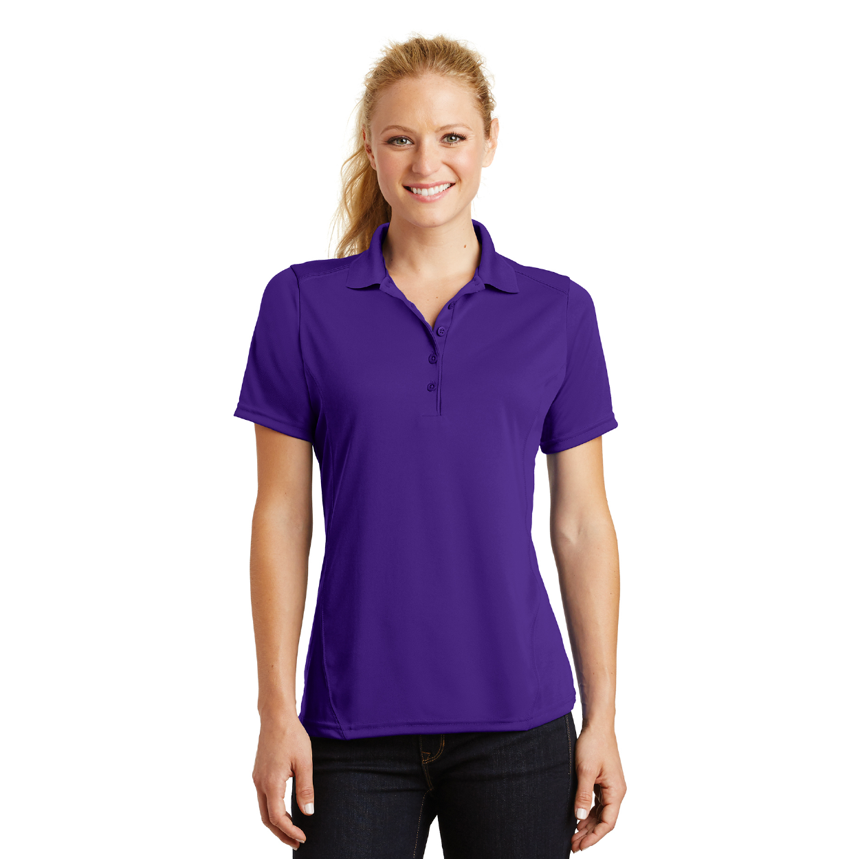 Sport-Tek Women's Dry Zone Raglan Accent Embroidered Polo - True Royal Blue