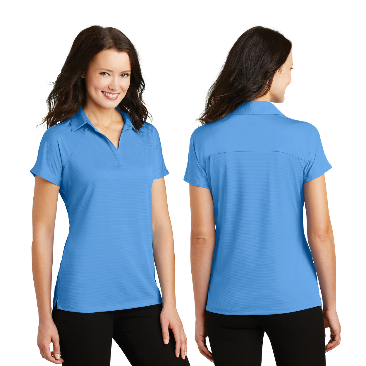 Port Authority Women's Crossover Raglan Embroidered Polo - Black