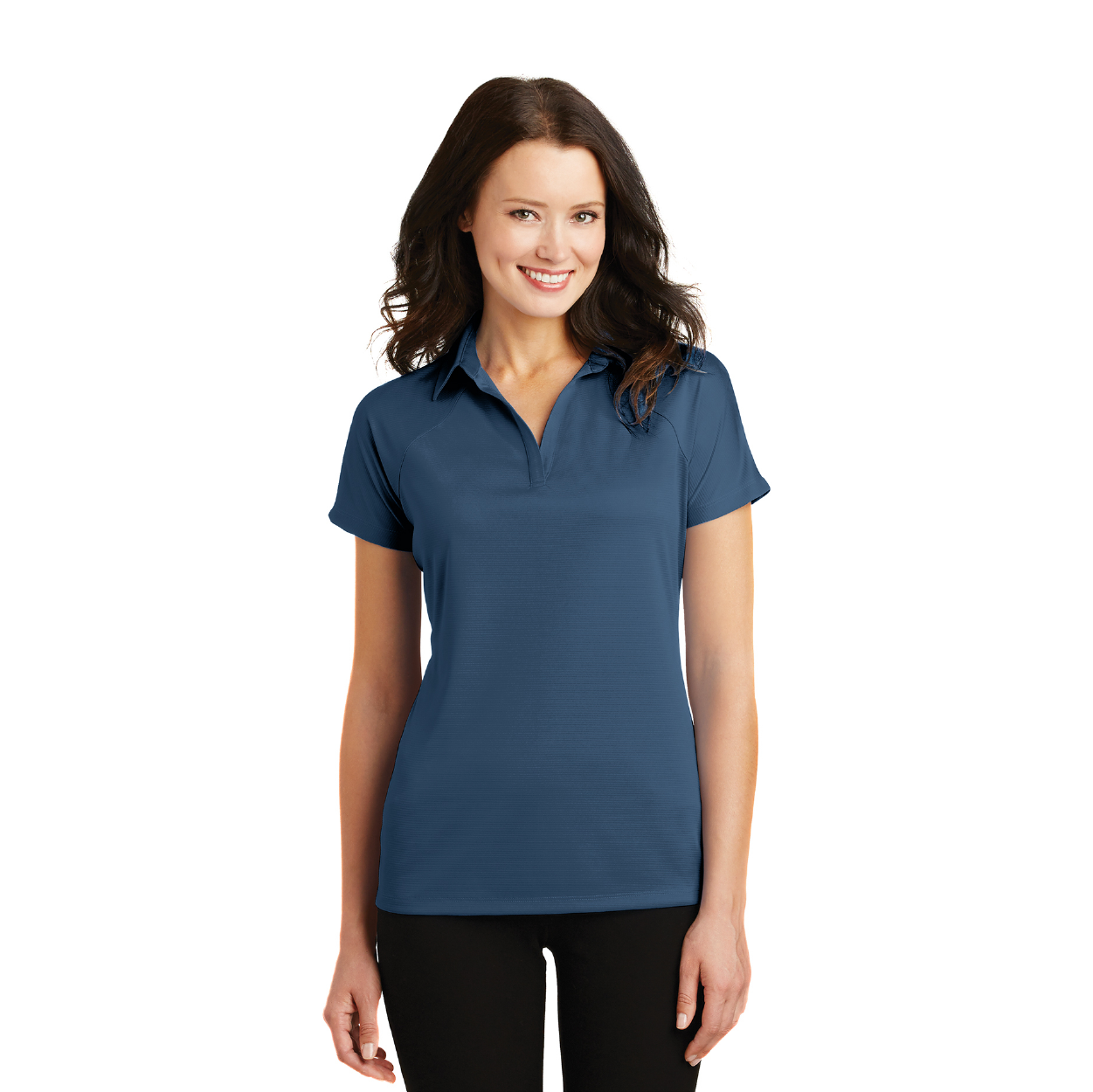 Port Authority Women's Crossover Raglan Embroidered Polo - Regatta Blue