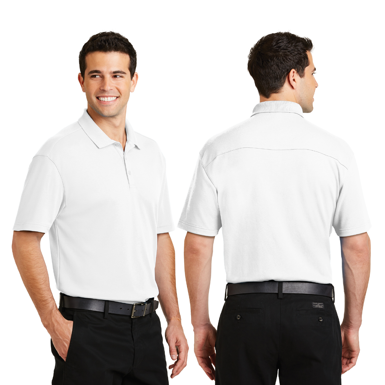 Port Authority Silk Touch Interlock Performance Embroidered Polo - Navy Blue