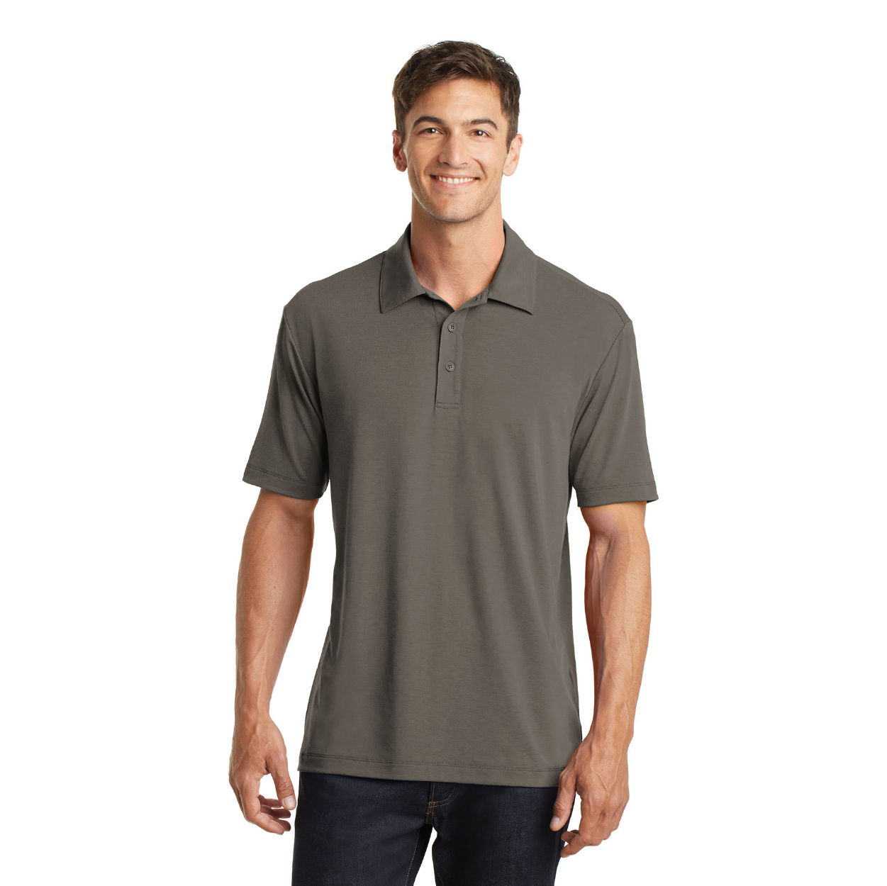 Port Authority Cotton Touch Performance Embroidered Polo - Estate Blue
