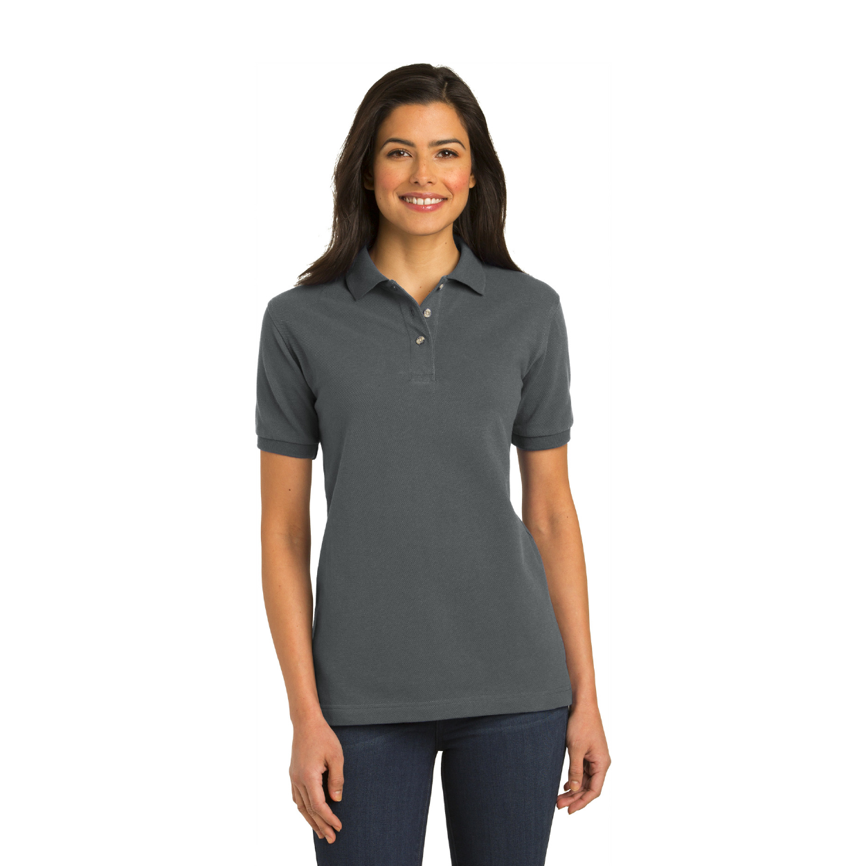 Port Authority Women's Heavyweight Cotton Pique Embroidered Polo - Red