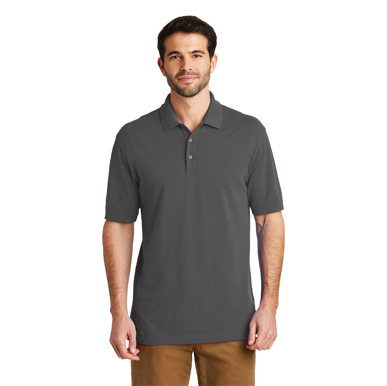 Port Authority EZCotton Embroidered Polo - Navy Blue