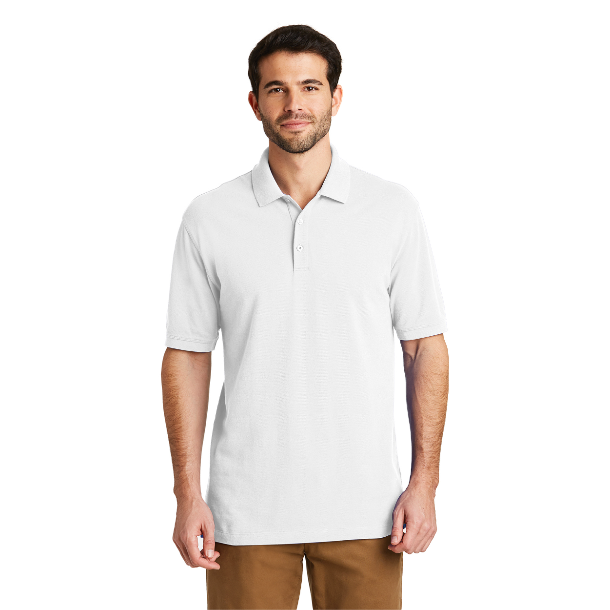 Port Authority EZCotton Embroidered Polo - Sterling Grey