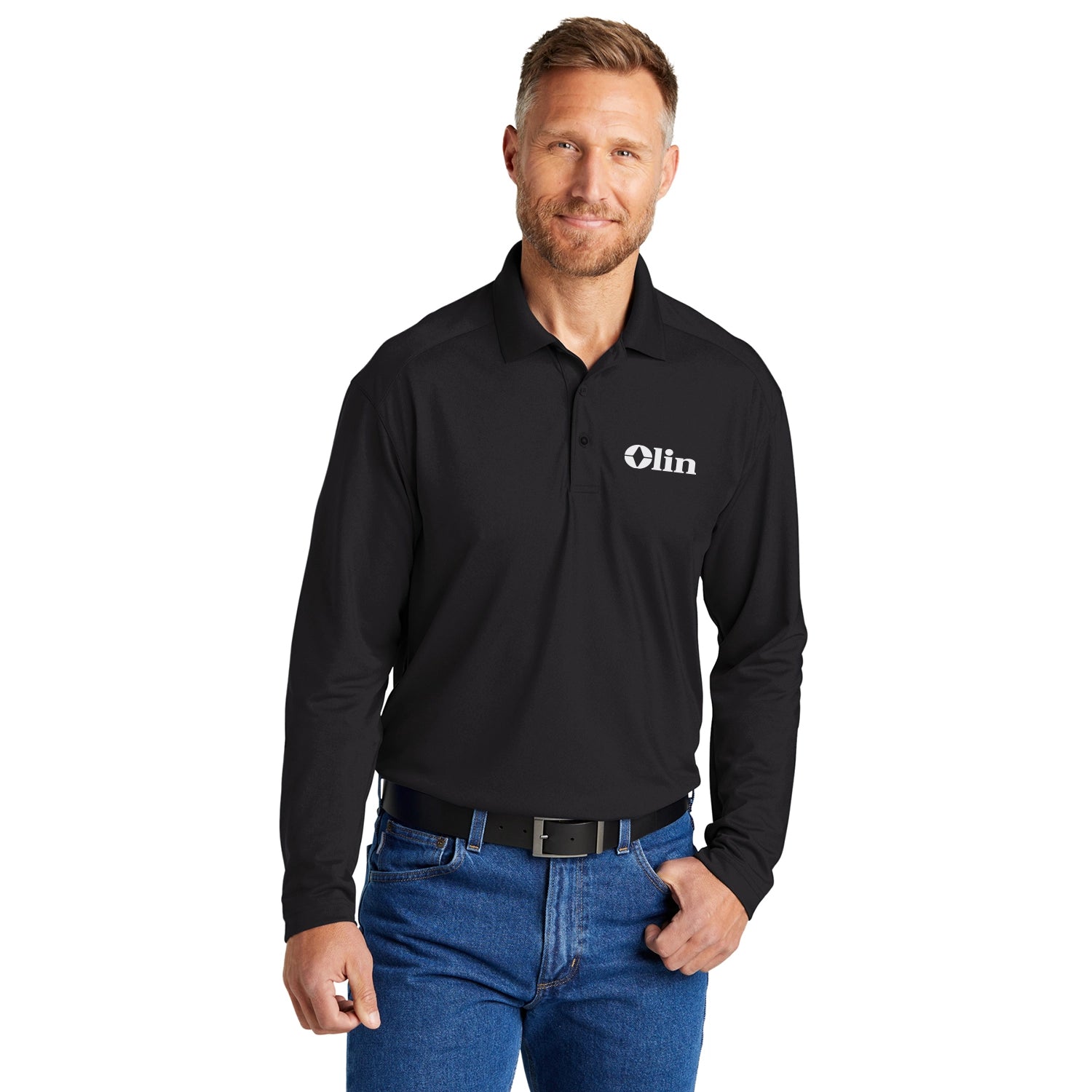 CornerStone Select Lightweight SnagProof Embroidered Long Sleeve Polo