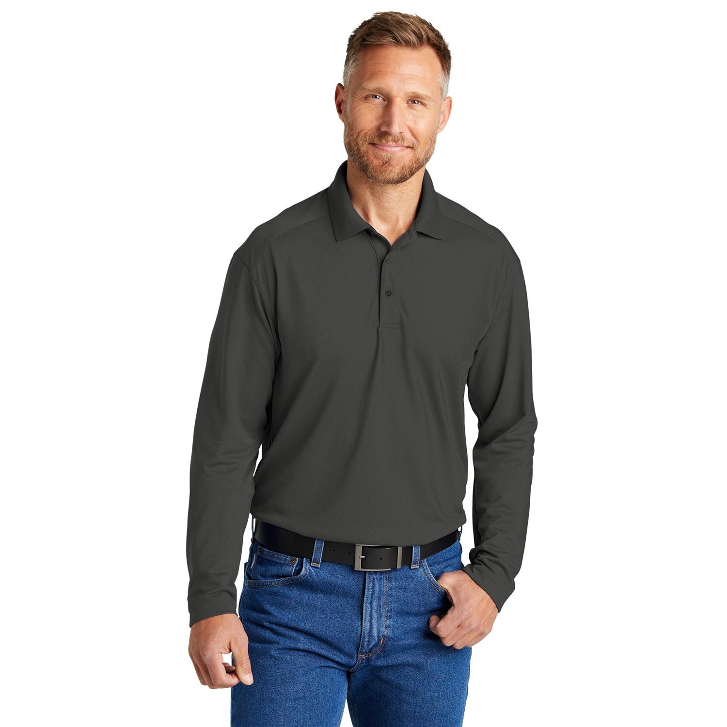 CornerStone Select Lightweight SnagProof Embroidered Long Sleeve Polo