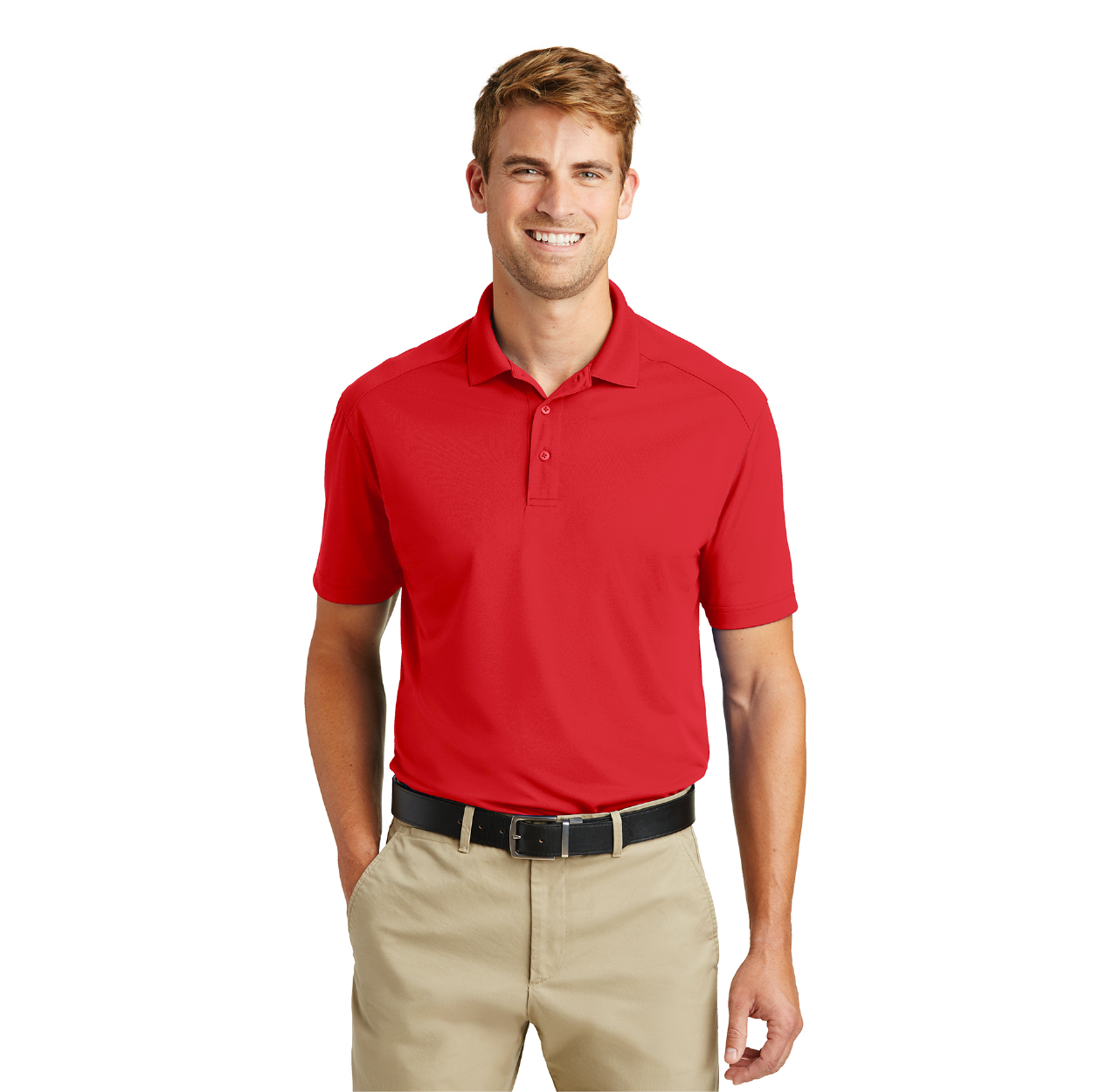 CornerStone Select Lightweight Snag-Proof Embroidered Polo - Maroon Red