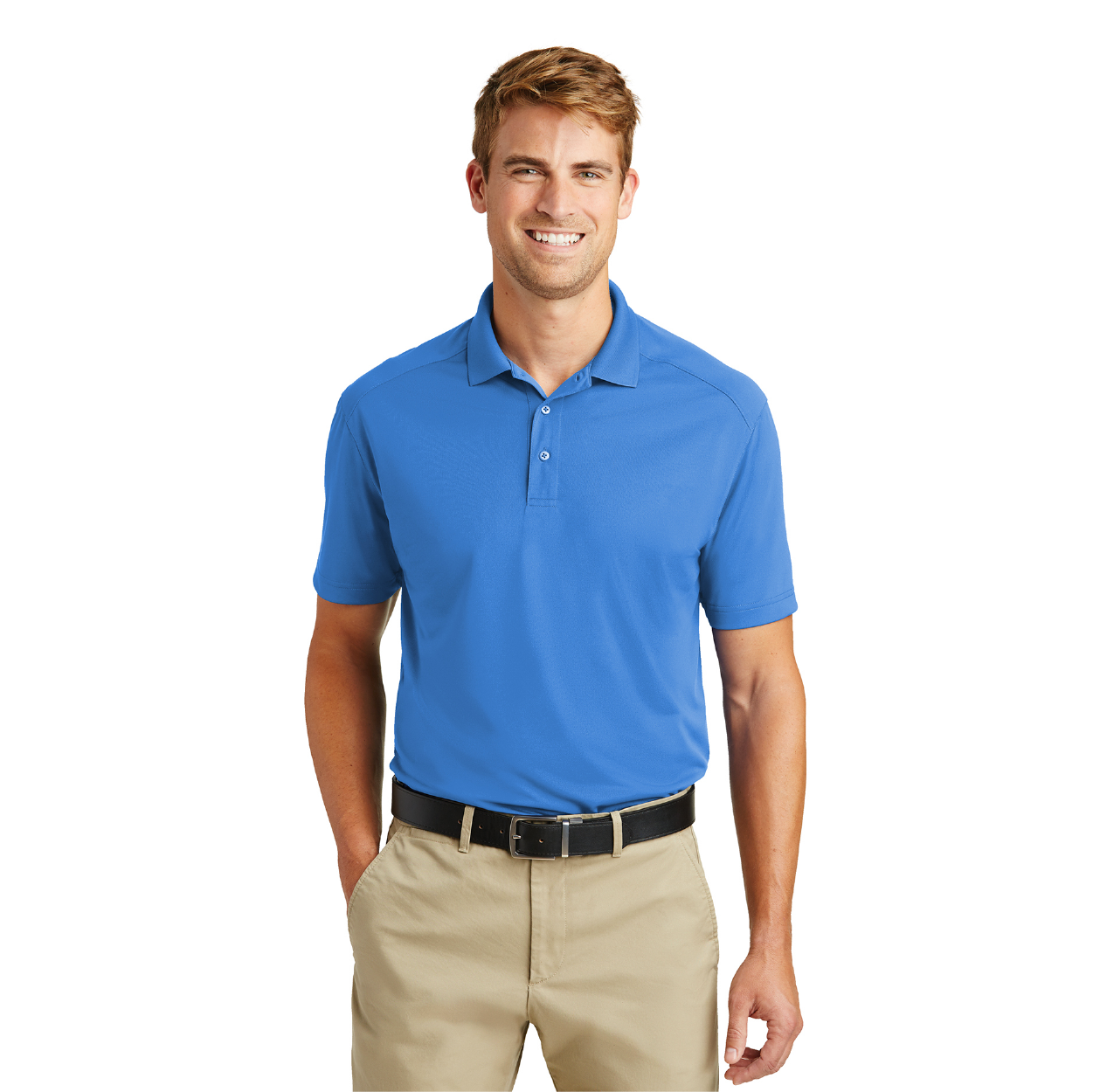 CornerStone Select Lightweight Snag-Proof Embroidered Polo - Tan Beige