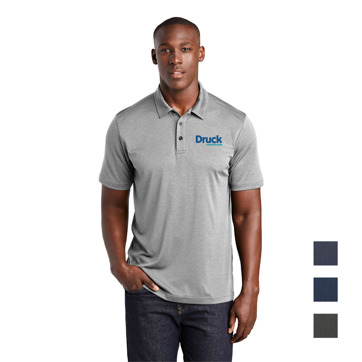 Sport-Tek Endeavor Embroidered Polo - Black Heather