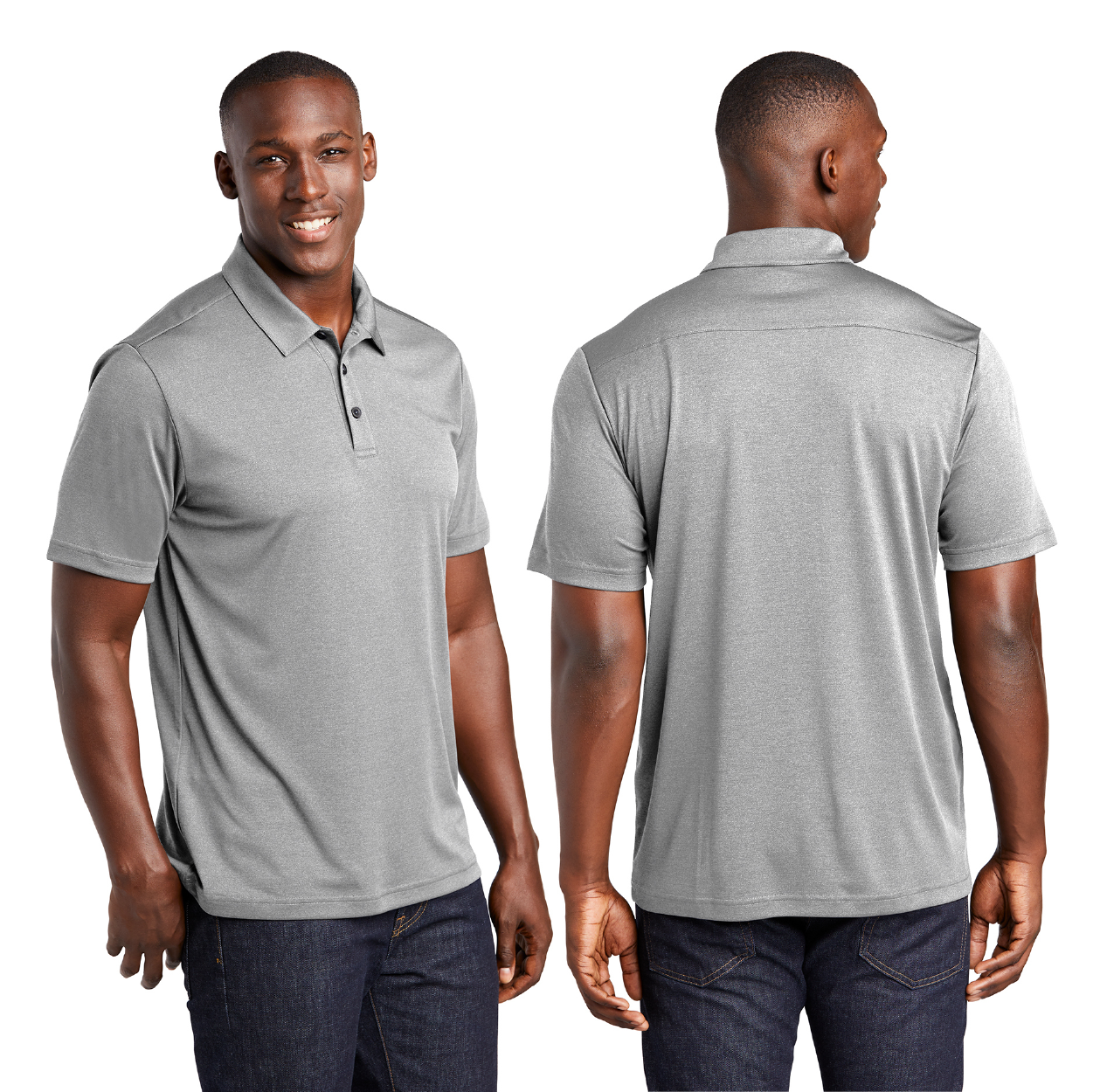 Sport-Tek Endeavor Embroidered Polo - Dark Royal Blue Heather