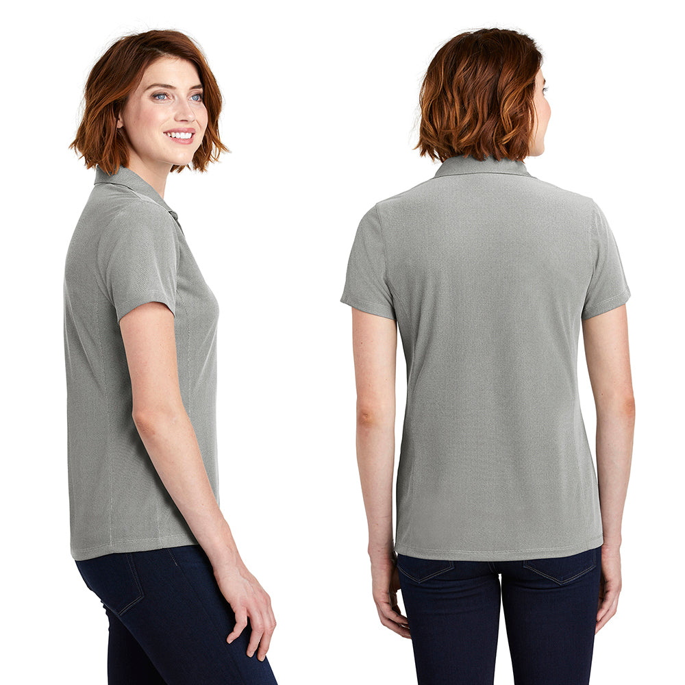Port Authority Women's Poly Oxford Pique Embroidered Polo - Gusty Grey